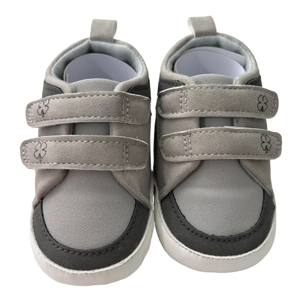 SOLD Lucky Brand Baby Grey Sneakers Crib Shoes Size 1 - Picture 5 of 6